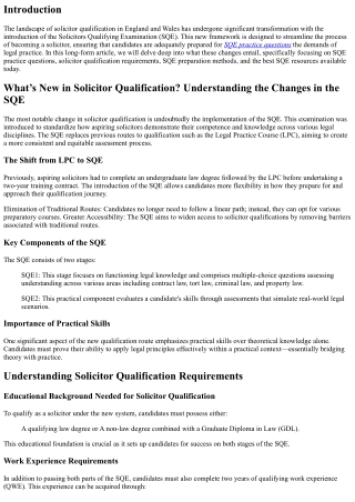 What’s New in Solicitor Qualification? Understanding the Changes in the SQE