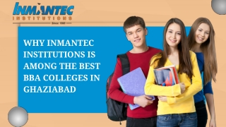 Why Inmantec Institutions is Among the Best BBA Colleges in Ghaziabad