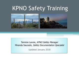 KPNO Safety Training