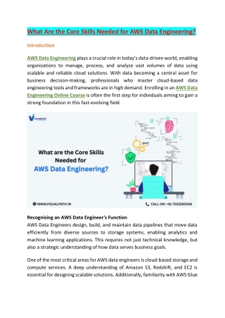 The Best AWS Data Engineering Online Course in Ameerpet