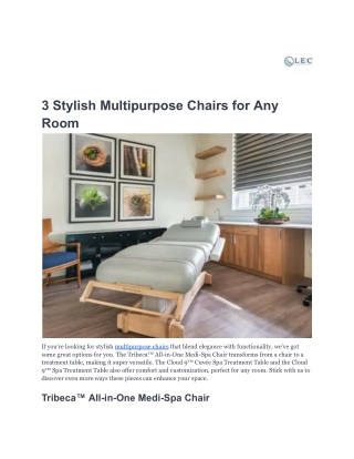 3 Stylish Multipurpose Chairs for Any Room
