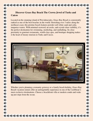 Vacation Rentals Near Grace Bay Beach