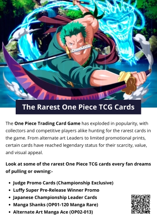 The Rarest One Piece TCG Cards