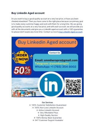 How To Buy Linkedin Aged account A Step By Step Guide