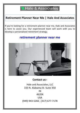 Retirement Planner Near Me  Hale And Associates