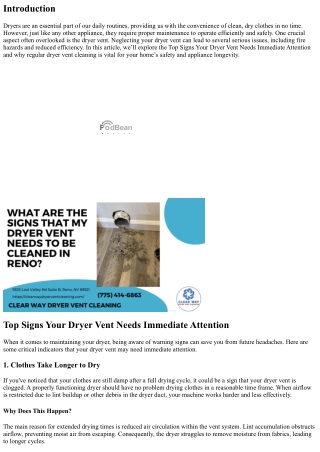 Top Signs Your Dryer Vent Needs Immediate Attention