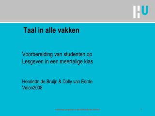 Taal in alle vakken