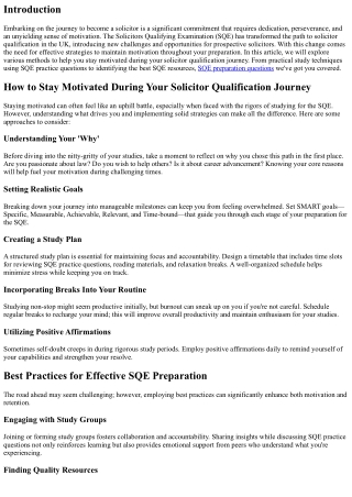 How to Stay Motivated During Your Solicitor Qualification Journey