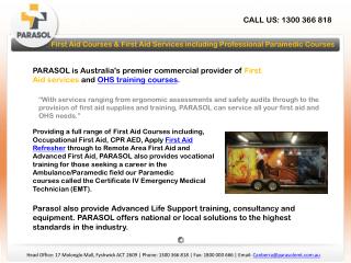 first aid courses & first aid services