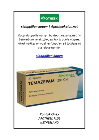 slaappillen kopen | Apotheekplus.net