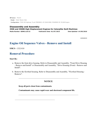Caterpillar Cat 793D TRUCK (Prefix FDB) Service Repair Manual Instant Download