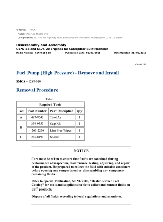 Caterpillar Cat 793F AC TRUCK (Prefix EMD) Service Repair Manual Instant Download