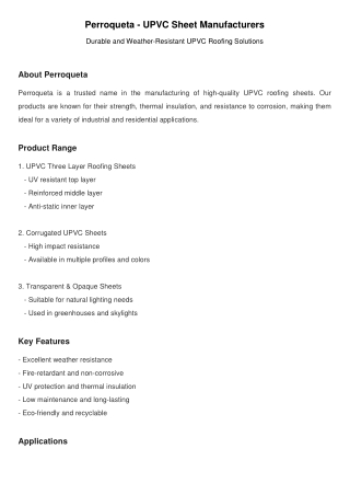 Perroqueta_UPVC_Sheet_Manufacturers