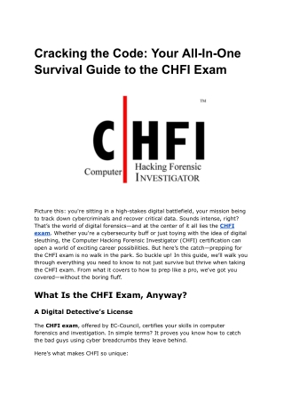 Cracking the Code_ Your All-In-One Survival Guide to the CHFI Exam