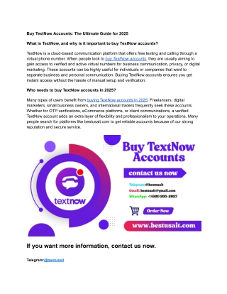 Buy TextNow Accounts