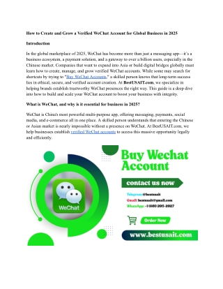 Buy Wechat Account - Bestusait