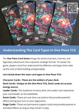 Understanding The Card Types In One Piece TCG