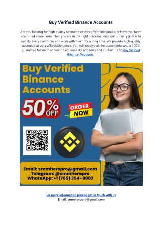 World Wide Best 17 Sites Buy Verified Binance Accounts