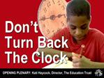 Don t Turn Back The Clock