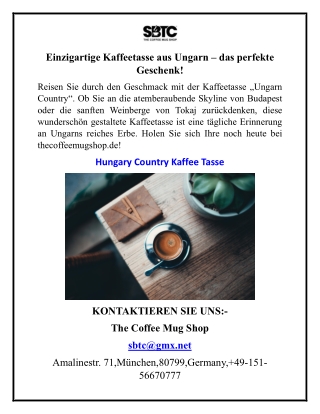 Einzigartige Kaffeetasse aus Ungarn – das perfekte Geschenk!