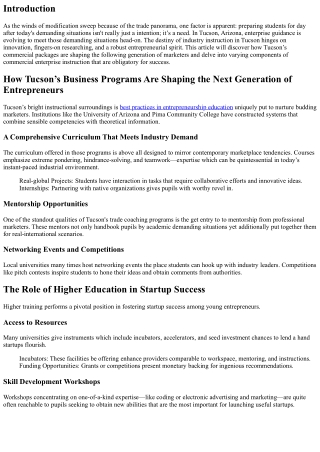 Preparing Students for Tomorrow's Challenges: The Future of Business Education i