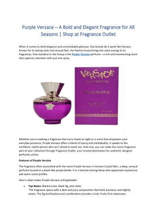 Purple Versace