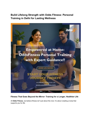 Build Strength for Life with Odds Fitness_ Personal Training in Delhi Designed for Longevity