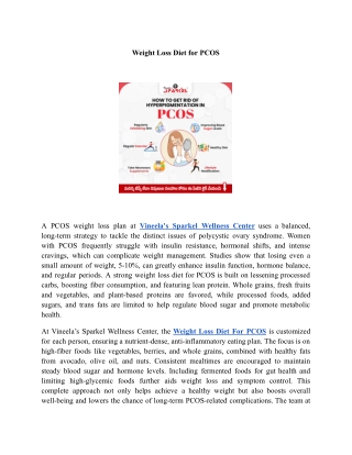 Weight Loss Diet for PCOS | Vineela’s Sparkel Wellness Center