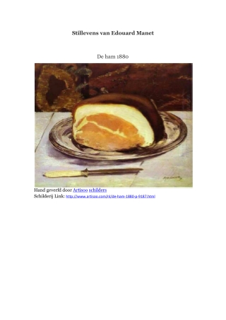 Stillevens van Edouard Manet -- Artisoo