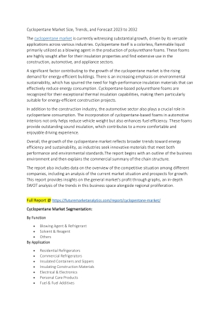 Cyclopentane: A Key Player in the Shift to Green Refrigerants