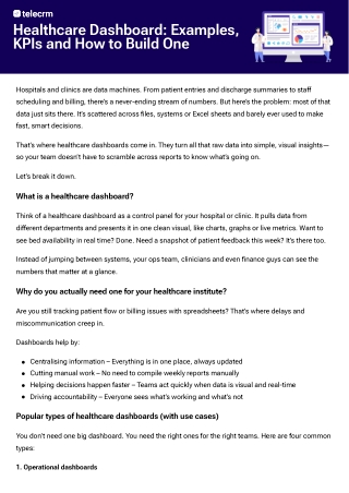 Healthcare dashboard