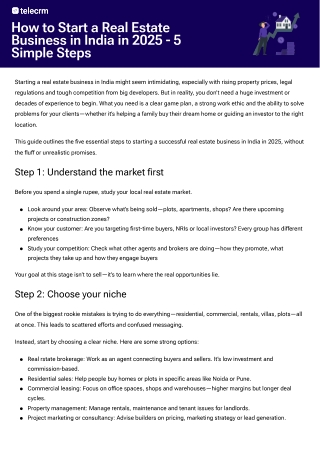 How to start a Real Estate Business