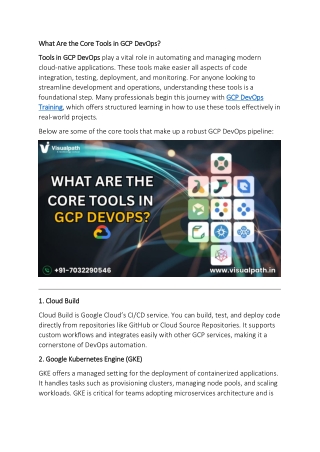 GCP DevOps Online Training | GCP DevOps Training