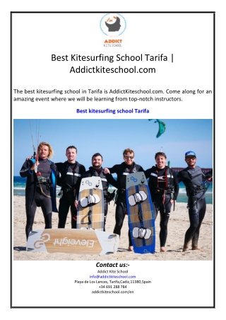Best Kitesurfing School Tarifa | Addictkiteschool.com