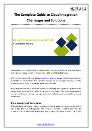 The Complete Guide to Cloud Integration Challenges and Solutions