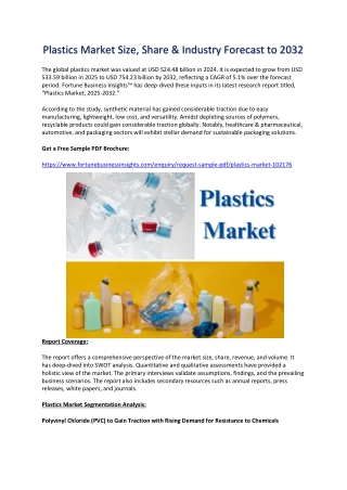 2032 Forecast: Key Trends Shaping the Plastics Market