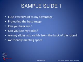 SAMPLE SLIDE 1