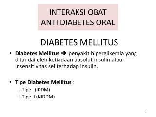 INTERAKSI OBAT ANTI DIABETES ORAL