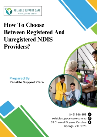 How To Choose Between Registered And Unregistered NDIS Providers?