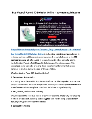 Buy Vectrol Paste SSD Solution Online - buymdmasafely