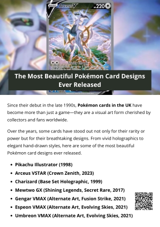 The Most Beautiful Pokémon Card Designs Ever Released