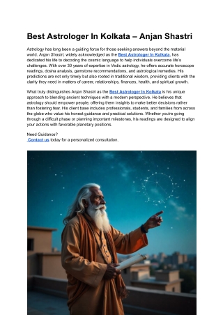 Best Astrologer In Kolkata – Anjan Shastri (4)