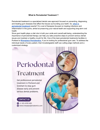 What Is Periodontal Treatment  ?