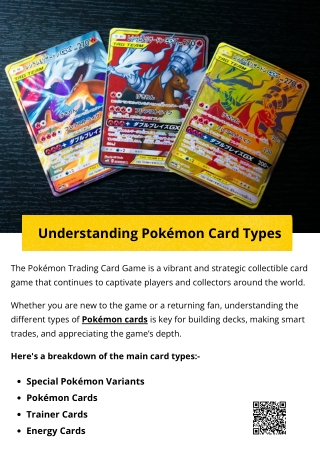Understanding Pokémon Card Types