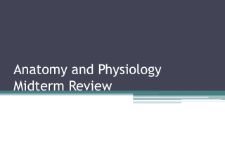 Anatomy and Physiology Midterm Review