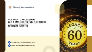 Your Go-To Accessory Why A Simple Gold Necklace Design Is A Wardrobe Essential