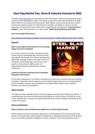 Steel Slag Market