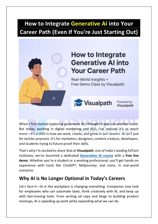 GenAI Course in Hyderabad | Generative AI Courses Online
