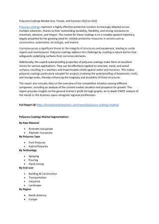 Polyurea vs. Epoxy and Polyurethane: A Market Perspective