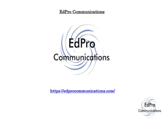 Content Marketing Consultant at EdPro Communications Boost Your Brand’s Reach